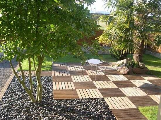 Дървен двор идеи за вътрешен двор