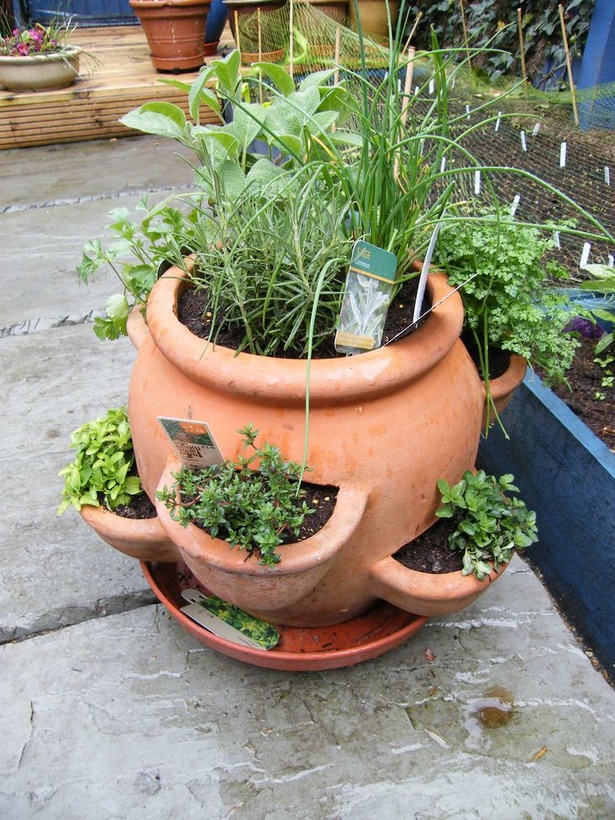 herb-garden-pot-ideas-65 Билкова Градинска саксия идеи