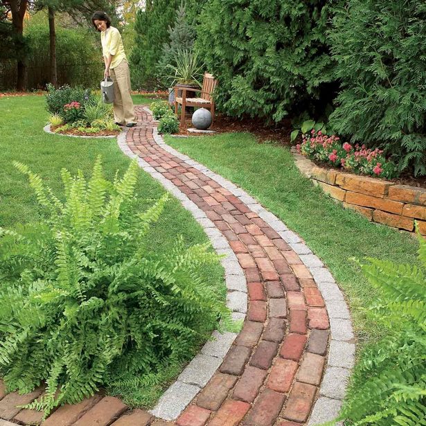 brick-garden-path-ideas-36 Идеи за тухлена градинска пътека