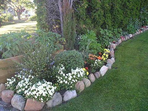 flower-bed-edging-with-rocks-54_16 Цветно легло кант с камъни