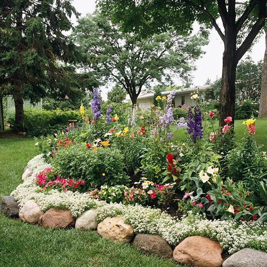 flower-bed-edging-with-rocks-54_5 Цветно легло кант с камъни
