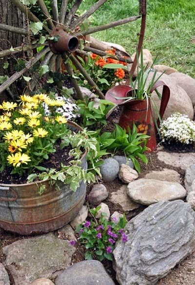country-flower-bed-ideas-73_16 Идеи за цветни лехи