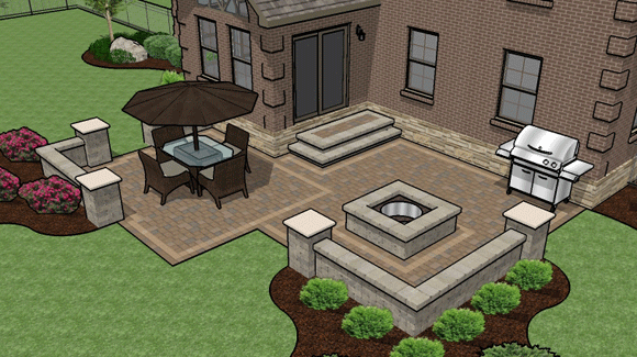 paver-patio-landscaping-28 Паве вътрешен двор озеленяване