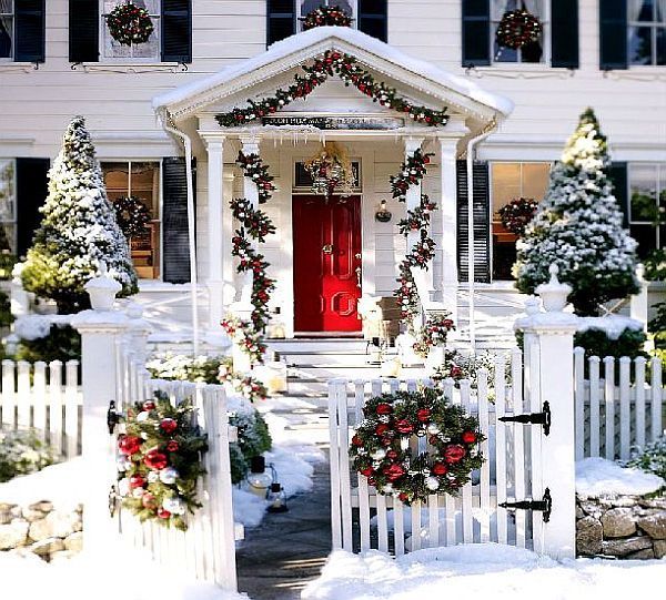 christmas-decorations-outside-house-ideas-87 Коледна украса извън дома идеи