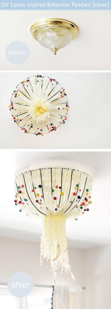 diy-ceiling-lamp-cover-31 Направи Си таван лампа капак