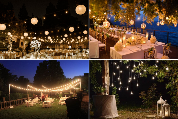 Идеи за сватбено осветление в задния двор