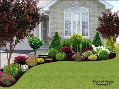 front-yard-landscaping-for-small-yards-36_13 Озеленяване на предния двор за малки дворове