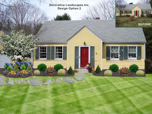 landscaping-front-of-house-pictures-71_8 Озеленяване пред къщата снимки