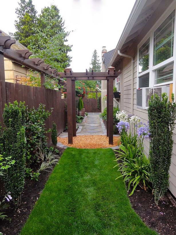landscaping-narrow-side-yard-97_8 Озеленяване тесен страничен двор