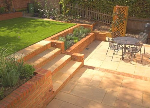 Идеи за вътрешен двор за наклонени градини