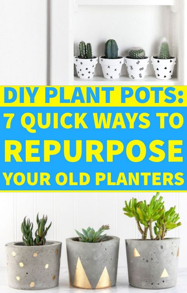 diy-plant-pots-57 Направи Си Сам саксии за растения