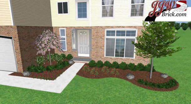 easy-front-yard-landscape-design-98_5 Лесен ландшафтен дизайн на предния двор