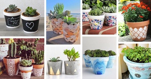 homemade-flower-pots-ideas-32 Домашни саксии за цветя Идеи