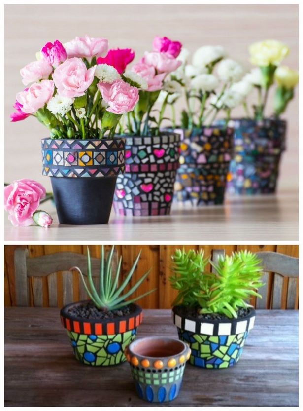 homemade-flower-pots-ideas-32_7 Домашни саксии за цветя Идеи