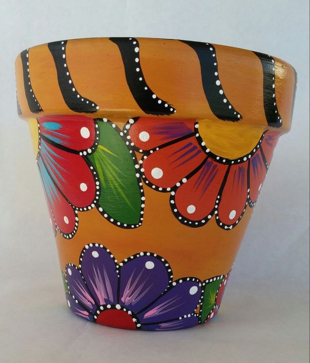 painted-clay-flower-pots-59 Рисувани глинени саксии за цветя