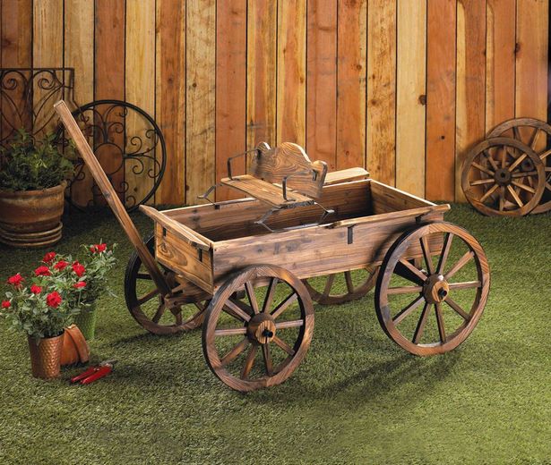 wagon-garden-planter-13 Вагон градина плантатор