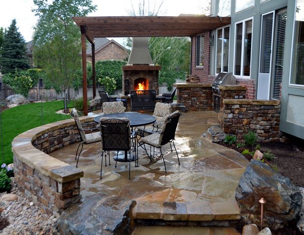 backyard-patio-stone-designs-60 Двор двор каменни дизайни