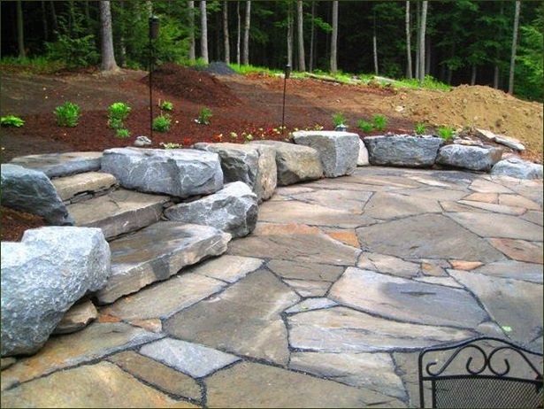 backyard-patio-stone-designs-60_18 Двор двор каменни дизайни