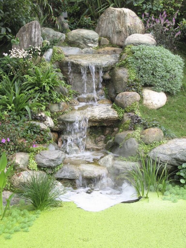 backyard-pond-and-waterfall-ideas-57_16 Двор езерце и водопад идеи