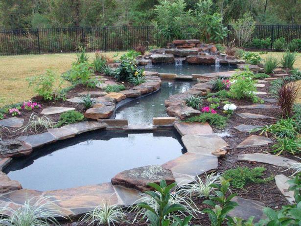 backyard-pond-and-waterfall-ideas-57_18 Двор езерце и водопад идеи