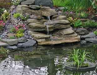 Предварително оформени водопади за градински езера