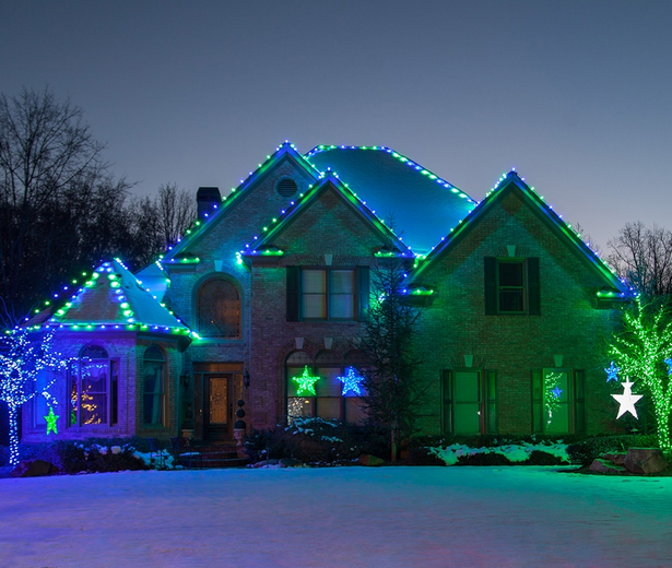 blue-outdoor-christmas-lights-17 Синьо открито коледни светлини