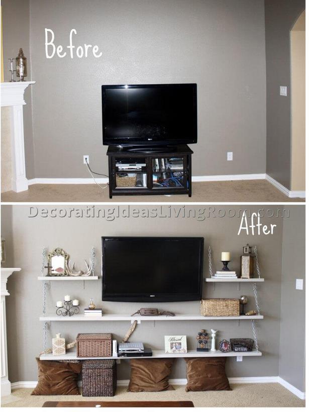 cheap-ways-to-decorate-living-room-walls-35_16 Евтини начини за декориране на стените в хола