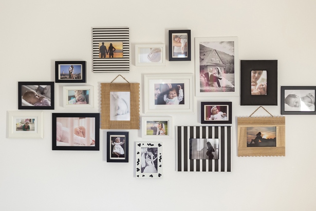 creative-ways-to-display-photos-on-a-wall-without-frames-49_9 Творчески начини за показване на снимки на стена без рамки