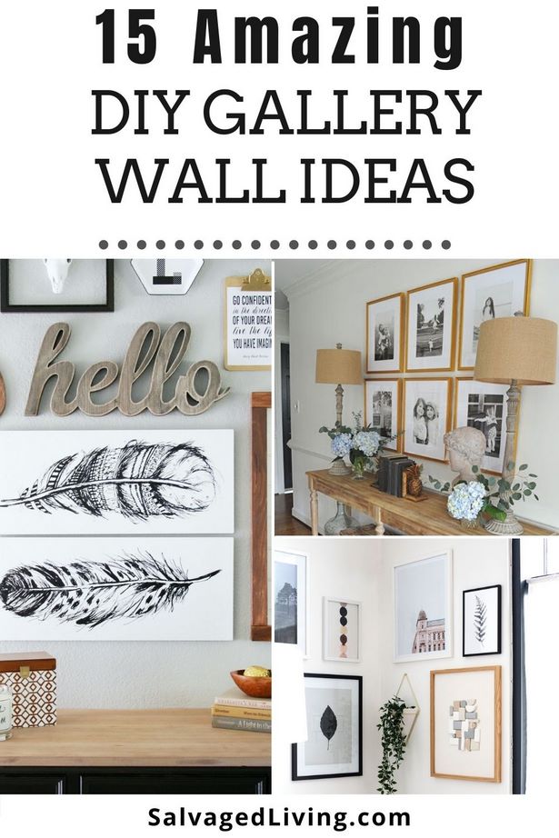 diy-gallery-wall-ideas-34_4 Направи Си Сам галерия идеи за стена