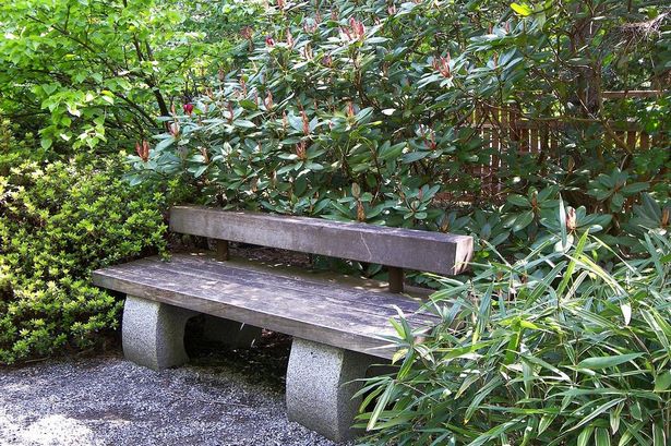 Японска градина кът за сядане