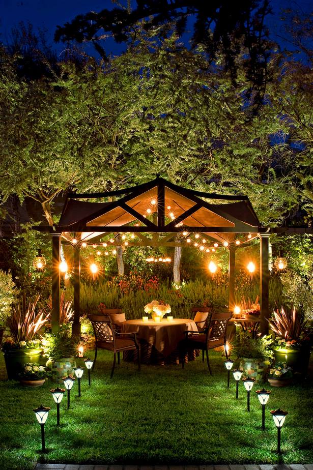 Идеи за външно осветление за парти в задния двор