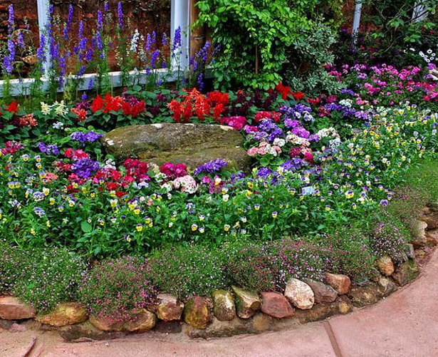 backyard-flower-bed-designs-89_12 Дизайн на цветни лехи в задния двор