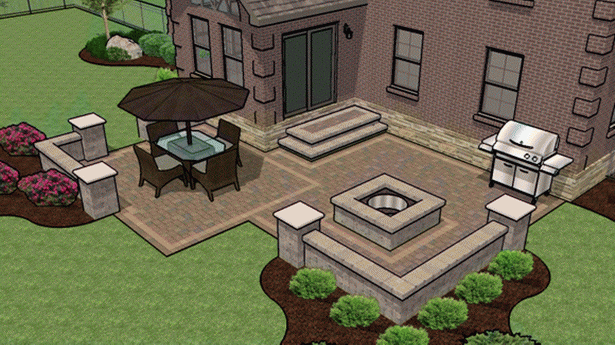 backyard-pavers-design-ideas-69 Градински павета дизайнерски идеи