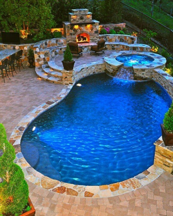 beautiful-pool-backyards-42_6 Красиви дворове на басейна