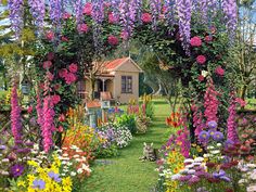cottage-flower-beds-28_2 Вила цветни лехи