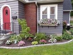 flower-bed-ideas-front-of-house-64 Идеи за цветни лехи пред къщата