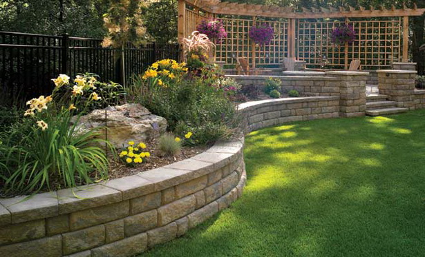 garden-stone-retaining-wall-90_2 Подпорна стена от градински камък