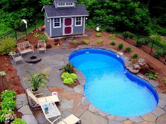 landscaping-around-inground-pool-ideas-63 Озеленяване около идеи за вътрешен басейн