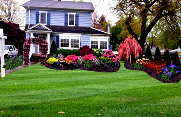 landscaping-ideas-for-front-yard-flower-beds-79_19 Озеленяване идеи за предните двор цветни лехи