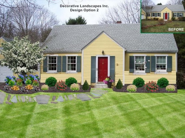 landscaping-ideas-for-front-yard-small-house-43 Озеленяване идеи за предния двор малка къща