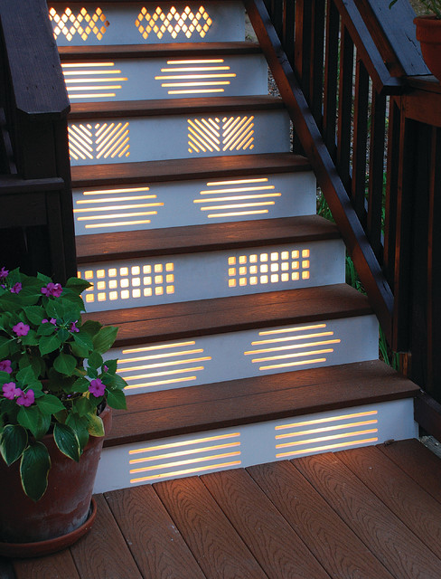 Идеи за осветление на външни стълби