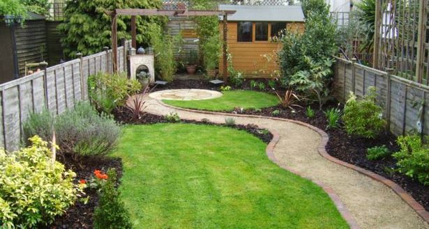 Градински дизайн за малка правоъгълна градина