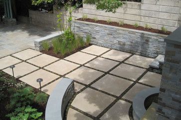 Квадратни бетонни идеи за вътрешен двор
