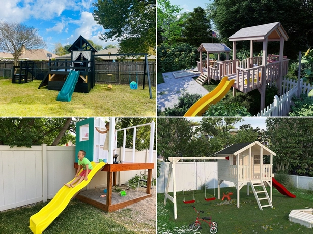 diy-outdoor-playhouse-with-slide-001 Направи Си Сам външна къща за игра с пързалка