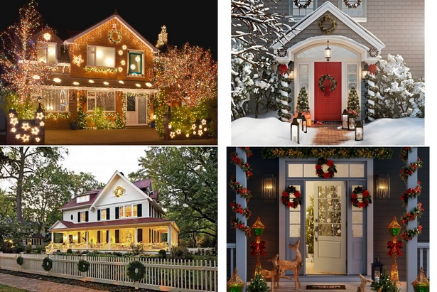 outdoor-christmas-theme-decorating-ideas-001 Открит Коледа тема декориране идеи