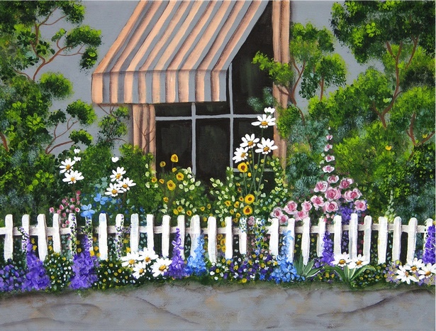 flower-garden-fence-84 Цветна градина ограда
