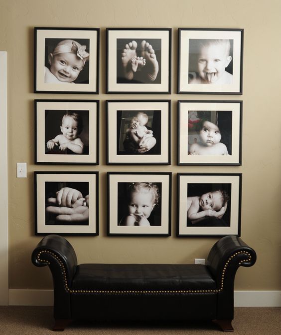 baby-photo-wall-ideas-69_18 Идеи за стена за бебешки снимки