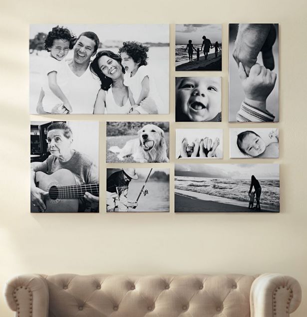 black-and-white-family-photo-wall-15 Черно-бяла семейна фото стена