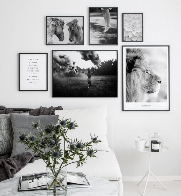 Черно-бяла фото галерия стена