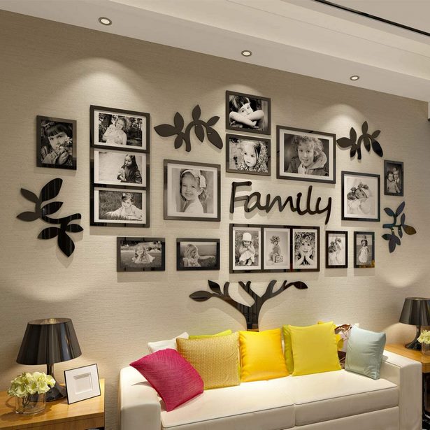 decorating-living-room-walls-with-family-photos-06_15 Декориране на стените на хола със семейни снимки